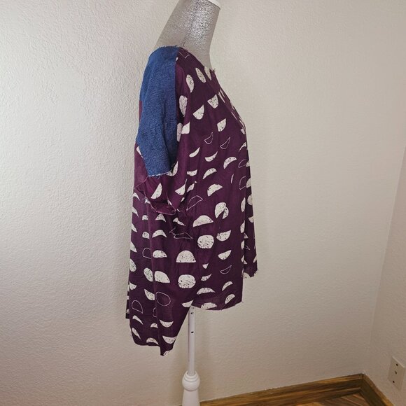 Baisy Upcycled Raw Edge Handmade Top - Picture 4 of 7